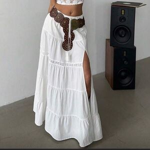 Elegant White Maxi Skirt
